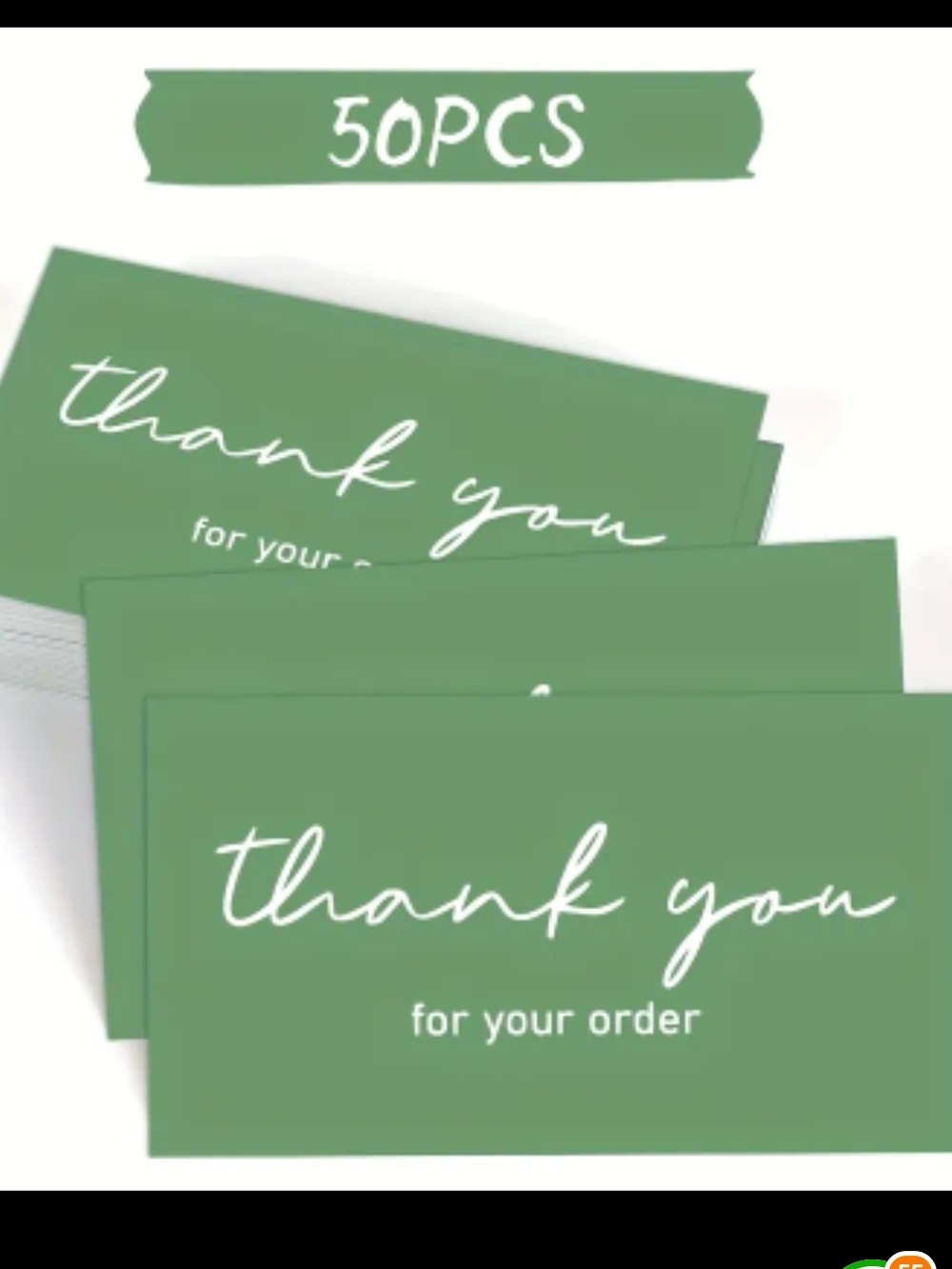 50 Count Thank You Cards "Thank You for Your Order" New